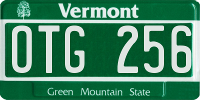 VT license plate OTG256