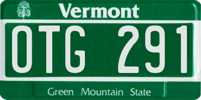 VT license plate OTG291