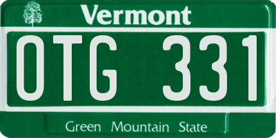 VT license plate OTG331