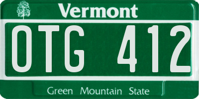 VT license plate OTG412