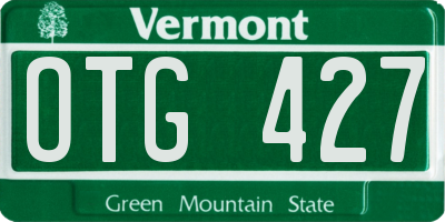 VT license plate OTG427