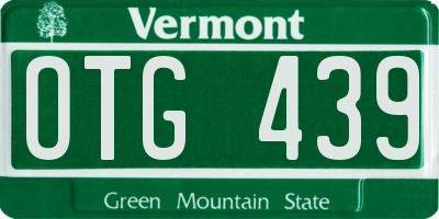 VT license plate OTG439