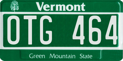 VT license plate OTG464