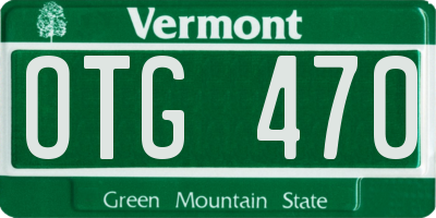 VT license plate OTG470