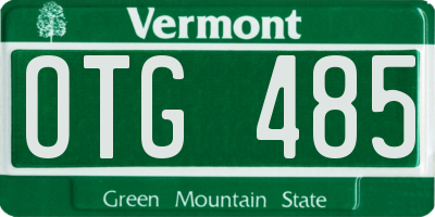 VT license plate OTG485
