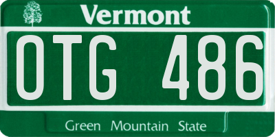VT license plate OTG486