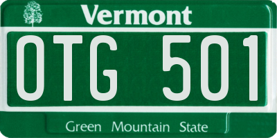 VT license plate OTG501