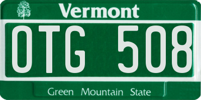 VT license plate OTG508