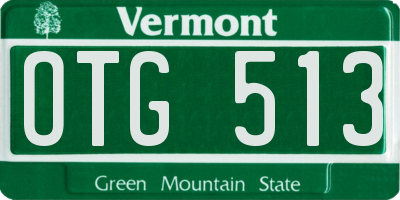 VT license plate OTG513