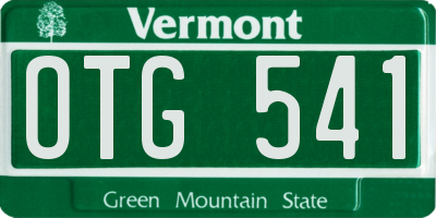 VT license plate OTG541