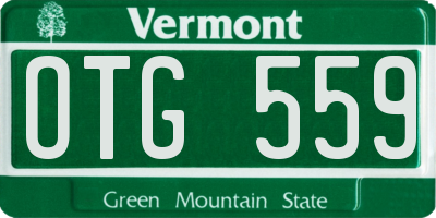 VT license plate OTG559