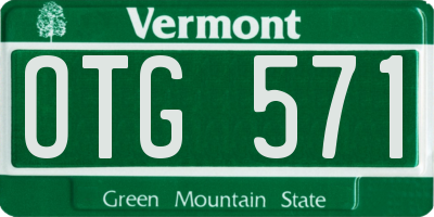 VT license plate OTG571