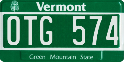 VT license plate OTG574