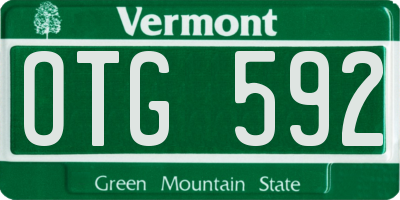 VT license plate OTG592