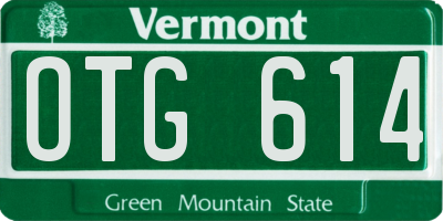 VT license plate OTG614