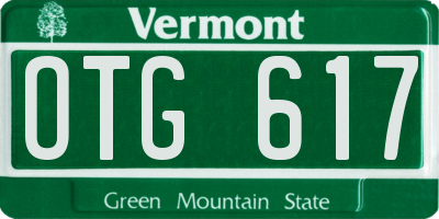VT license plate OTG617