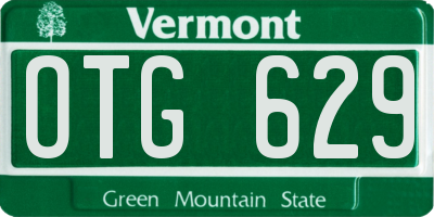 VT license plate OTG629