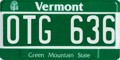VT license plate OTG636