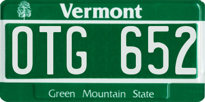 VT license plate OTG652