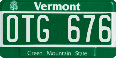 VT license plate OTG676