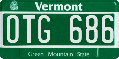 VT license plate OTG686