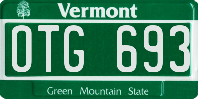 VT license plate OTG693