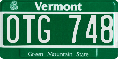 VT license plate OTG748