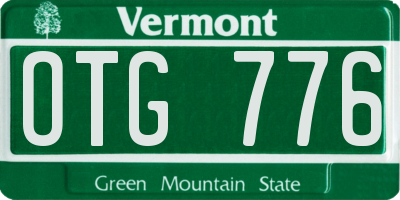 VT license plate OTG776