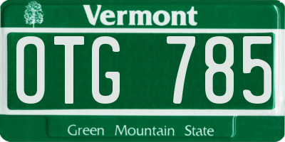 VT license plate OTG785