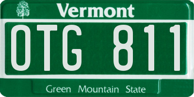VT license plate OTG811