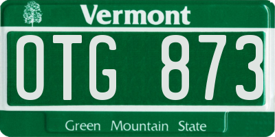 VT license plate OTG873
