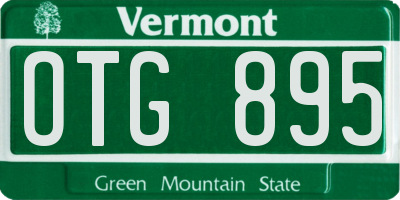 VT license plate OTG895