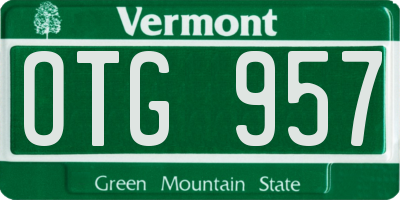 VT license plate OTG957