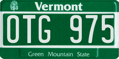 VT license plate OTG975