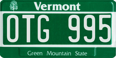 VT license plate OTG995