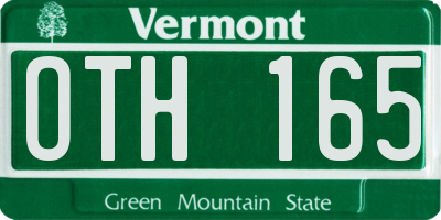 VT license plate OTH165