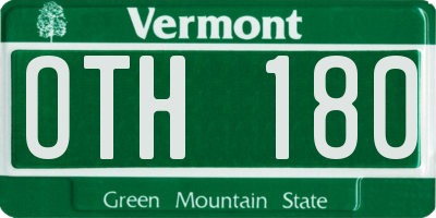 VT license plate OTH180