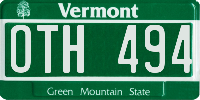 VT license plate OTH494