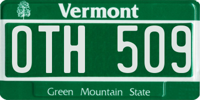 VT license plate OTH509