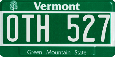 VT license plate OTH527