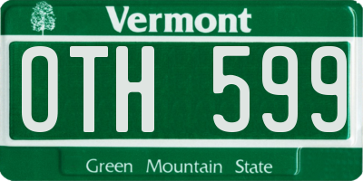 VT license plate OTH599