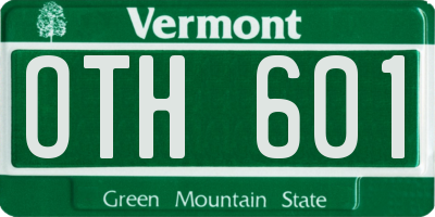 VT license plate OTH601