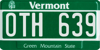 VT license plate OTH639