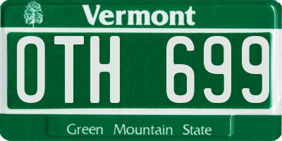 VT license plate OTH699