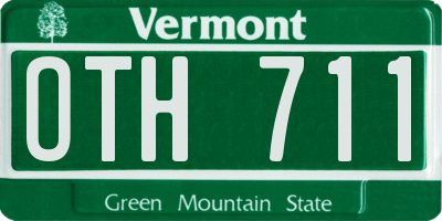 VT license plate OTH711
