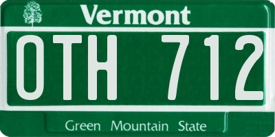 VT license plate OTH712