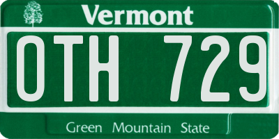 VT license plate OTH729