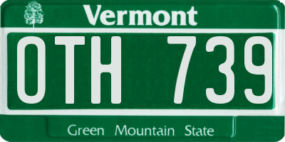 VT license plate OTH739