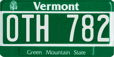 VT license plate OTH782