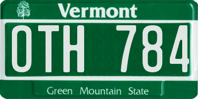 VT license plate OTH784